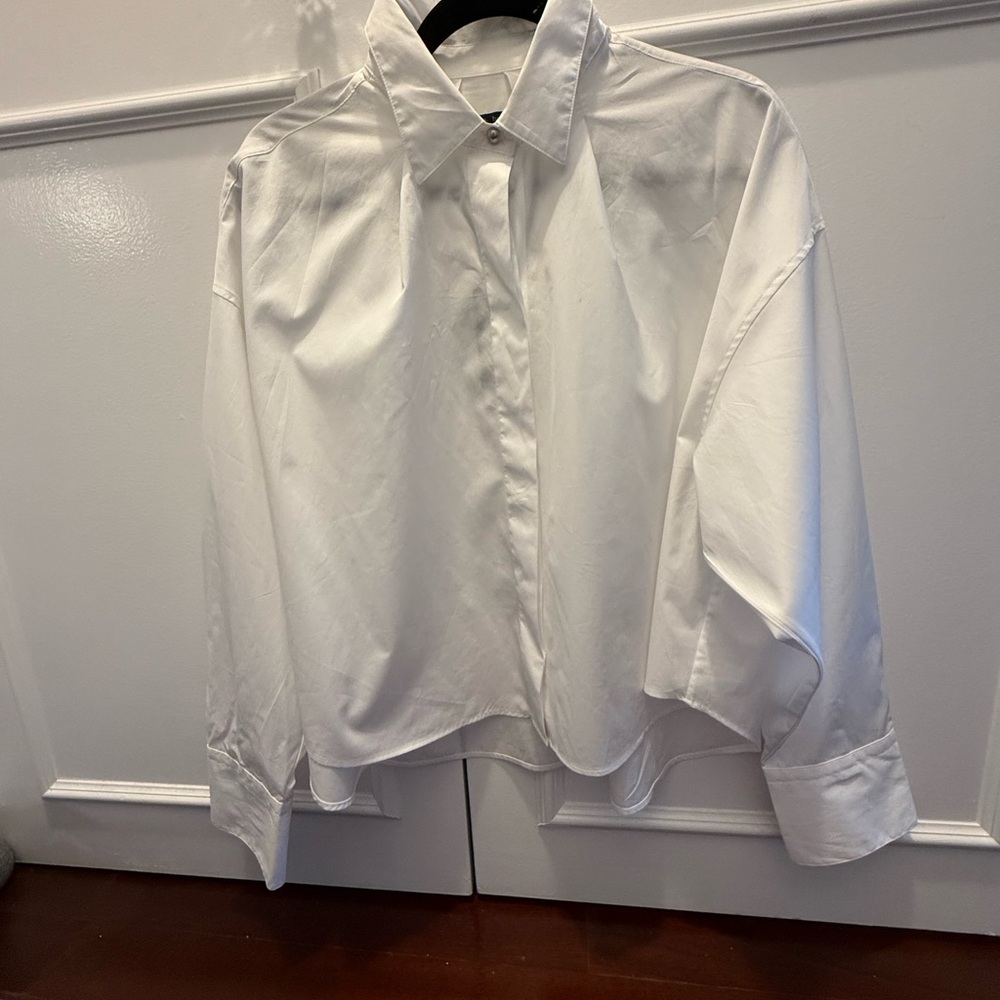 rag & bone Margaret White Button-Up Poplin Shirt